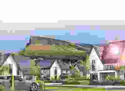 new houses in front of Benbulben, Sligo